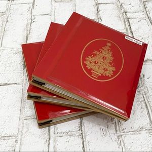 Lot of 3 Vintage OTAGIRI Japan Lacquerware Red Christmas Tree Photo Album
